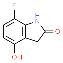 7-fluoro-1,3-dihydro-4-hydroxy-2H-Indol-2-one结构式