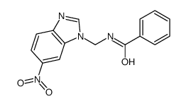 N-((6-Nitro-1H-benzimidazol-1-yl)methyl)benzamide结构式