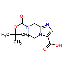 7-(TERT-BUTOXYCARBONYL)-5,6,7,8-TETRAHYDRO-[1,2,4]TRIAZOLO[4,3-A]PYRAZINE-3-CARBOXYLIC ACID Structure