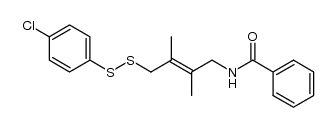 4-benzoylamino-2,3-dimethyl-2-butenyl p-chlorophenyl disulfide Structure