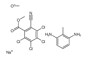 sodium,methanolate,2-methylbenzene-1,3-diamine,methyl 2,3,4,5-tetrachloro-6-cyanobenzoate结构式