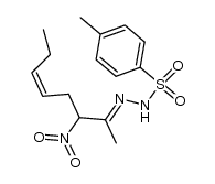 (Z)-3-Nitrooct-5-en-2-one p-toluenesulfonylhydrazone结构式