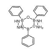 B-triphenylboroxine hydrazine 1:2 complex Structure