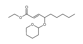 ethyl (E)-4-[(tetrahydro-2H-pyran-2-yl)oxy]-2-nonenoate结构式