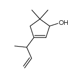 5,5-dimethyl-3-(1-methyl-2-propenyl)-2-cyclopentenol结构式