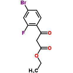Ethyl 3-(4-bromo-2-fluorophenyl)-3-oxopropanoate结构式