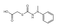 2-[(3-Methyl-3-phenyl)carbazoylthio]essigsaeure Structure