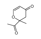 2-acetyl-2-methyl-3H-pyran-4-one结构式