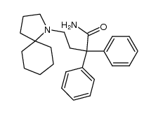 4-(1-aza-spiro[4.5]dec-1-yl)-2,2-diphenyl-butyric acid amide结构式