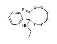 8-Ethylamino-8-phenyl-1,2,3,4,5,6-hexathiocane-7-thione Structure