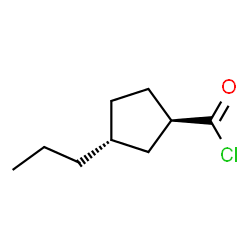 Cyclopentanecarbonyl chloride, 3-propyl-, trans- (9CI) Structure