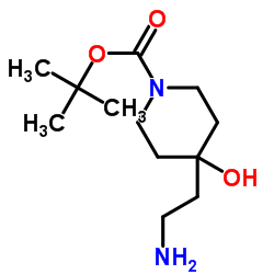 N-Boc-4-(2-氨基乙基)-4-羟基哌啶结构式