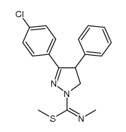 methyl 3-(4-chlorophenyl)-N-methyl-4-phenyl-4,5-dihydro-1H-pyrazole-1-carbothioimidate结构式