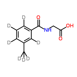N-{[3-(2H3)Methyl(2H4)phenyl]carbonyl}glycine Structure