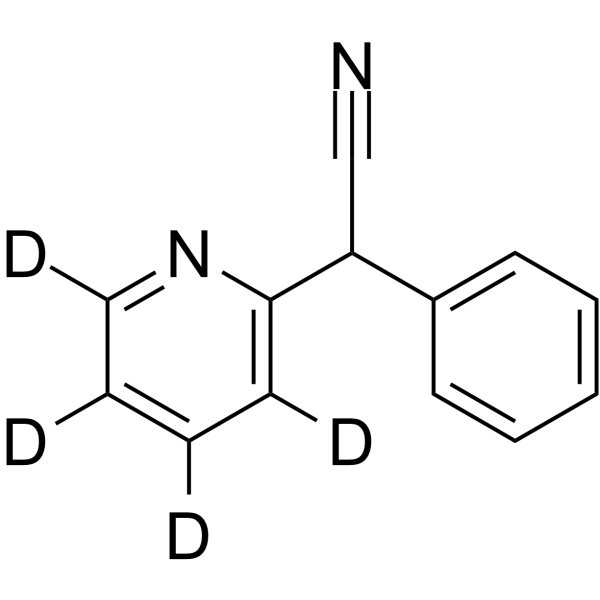 α-Phenyl-2-pyridineacetonitrile-d4结构式