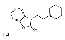 3-(2-piperidin-1-ium-1-ylethyl)-1,3-benzoxazol-2-one,chloride Structure