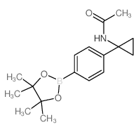 N-(1-(4-(4,4,5,5-Tetramethyl-1,3,2-dioxaborolan-2-yl)phenyl)cyclopropyl)acetamide structure