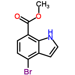 4-溴-1H-吲哚-7-羧酸甲酯结构式