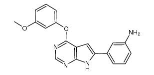 3-(4-(3-methoxyphenoxy)-7H-pyrrolo[2,3-d]pyrimidin-6-yl)aniline结构式