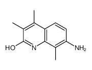 7-amino-3,4,8-trimethyl-1H-quinolin-2-one结构式