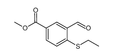 methyl 4-(ethylthio)-3-formylbenzoate Structure