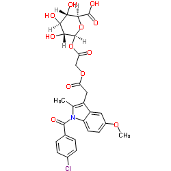 AceMetacin-acyl-β-D-glucuronide structure