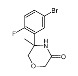 5-(5-bromo-2-fluoro-phenyl)-5-methyl-morpholin-3-one结构式