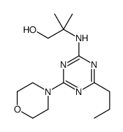 2-methyl-2-[(4-morpholin-4-yl-6-propyl-1,3,5-triazin-2-yl)amino]propan-1-ol Structure