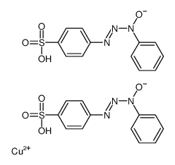 3-Hydroxy-1-p-sulfonatophenyl-3-phenyltriazene Cu (II) complex结构式