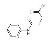 Acetic acid,2-[[(2-pyridinylamino)thioxomethyl]thio]-结构式