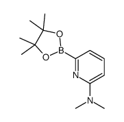 N,N-dimethyl-6-(4,4,5,5-tetramethyl-1,3,2-dioxaborolan-2-yl)pyridin-2-amine结构式