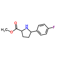 Methyl 5-(4-fluorophenyl)pyrrolidine-2-carboxylate结构式