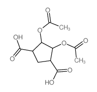 1,3-Cyclopentanedicarboxylicacid, 4,5-bis(acetyloxy)-, (1R,3S,4R,5S)-rel-结构式