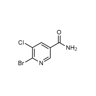 6-bromo-5-chloropyridine-3-carboxamide structure