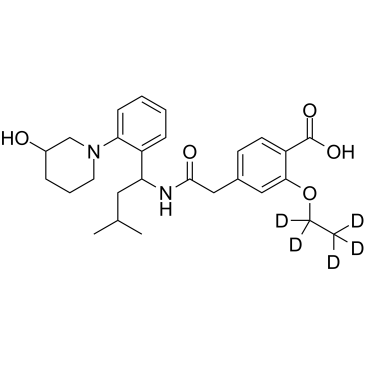 3'-Hydroxy Repaglinide D5 Structure