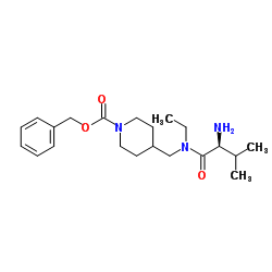 Benzyl 4-{[ethyl(L-valyl)amino]methyl}-1-piperidinecarboxylate Structure