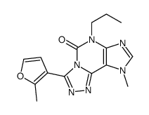 9-methyl-3-(2-methylfuran-3-yl)-6-propyl-[1,2,4]triazolo[3,4-f]purin-5-one结构式