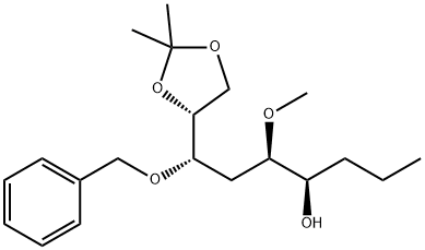 D-altro-Nonitol, 1,2,3,6-tetradeoxy-5-O-methyl-8,9-O-(1-methylethylidene)-7-O-(phenylmethyl)- Structure