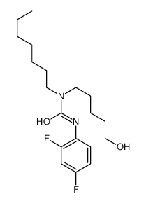 3-(2,4-difluorophenyl)-1-heptyl-1-(5-hydroxypentyl)urea结构式