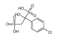 1-(4-chlorophenyl)-1-hydroxyethane-1,2-disulfonic acid结构式