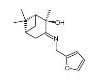 (1R,2R,5R,E)-3-((furan-2-ylmethyl)imino)-2,6,6-trimethylbicyclo[3.1.1]heptan-2-ol Structure