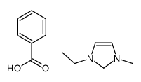 3-ethyl-1-methyl-1,2-dihydroimidazol-1-ium,benzoate结构式