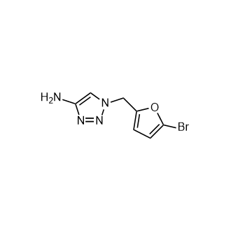 1-((5-溴呋喃-2-基)甲基)-1H-1,2,3-三唑-4-胺结构式