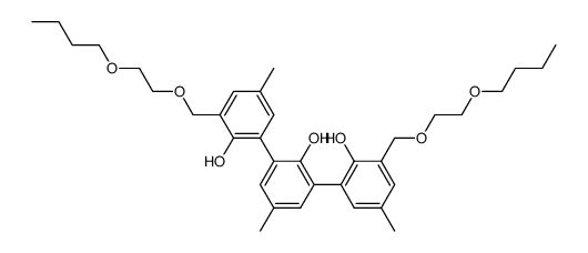 3,3''-Bis-(2-butoxy-ethoxymethyl)-5,5',5''-trimethyl-[1,1';3',1'']terphenyl-2,2',2''-triol Structure