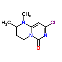 8-Chloro-1,2-dimethyl-1,2,3,4-tetrahydro-6H-pyrimido[1,6-a]pyrimidin-6-one结构式