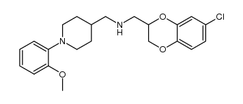 N-(7-Chloro-1,4-benzodioxan-2-ylmethyl)-1-(1-(2-methoxyphenyl)piperid-4-yl)methylamine结构式