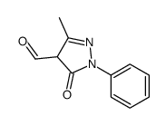 3-methyl-5-oxo-1-phenyl-4H-pyrazole-4-carbaldehyde结构式