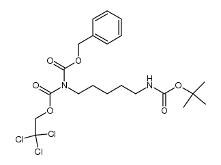 benzyl (2,2,2-trichloroethyl) (5-((tert-butoxycarbonyl)amino)pentyl)iminodicarbonate Structure