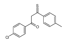 1-(4-chlorophenyl)-3-(4-methylphenyl)-3-sulfanylidenepropan-1-one Structure