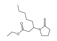(+/-)-Ethyl 3-(2-thioxopyrrolidin-1-yl)octanoate结构式